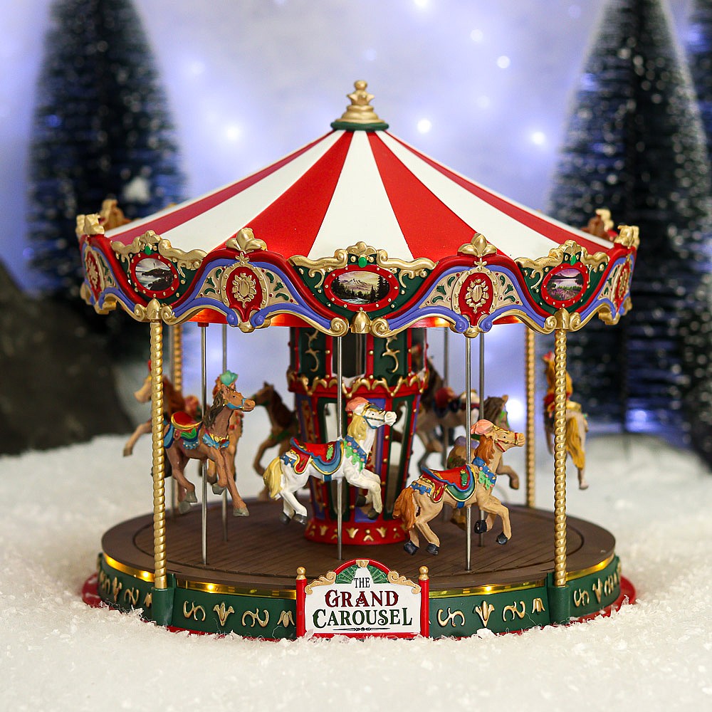 Lemax Christmas Cheer Carousel #14821＿並行輸入品