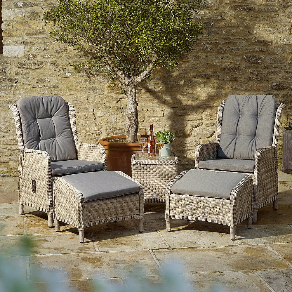 Bramblecrest Blenheim Recliner Duo Set Rattan Garden Furniture