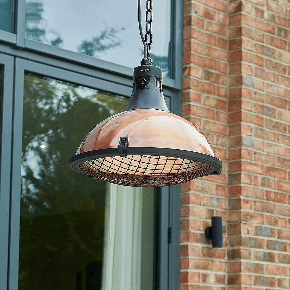 Kalos Copper Pendant Patio Heater | Outdoor Heating | Webbs Garden Centres