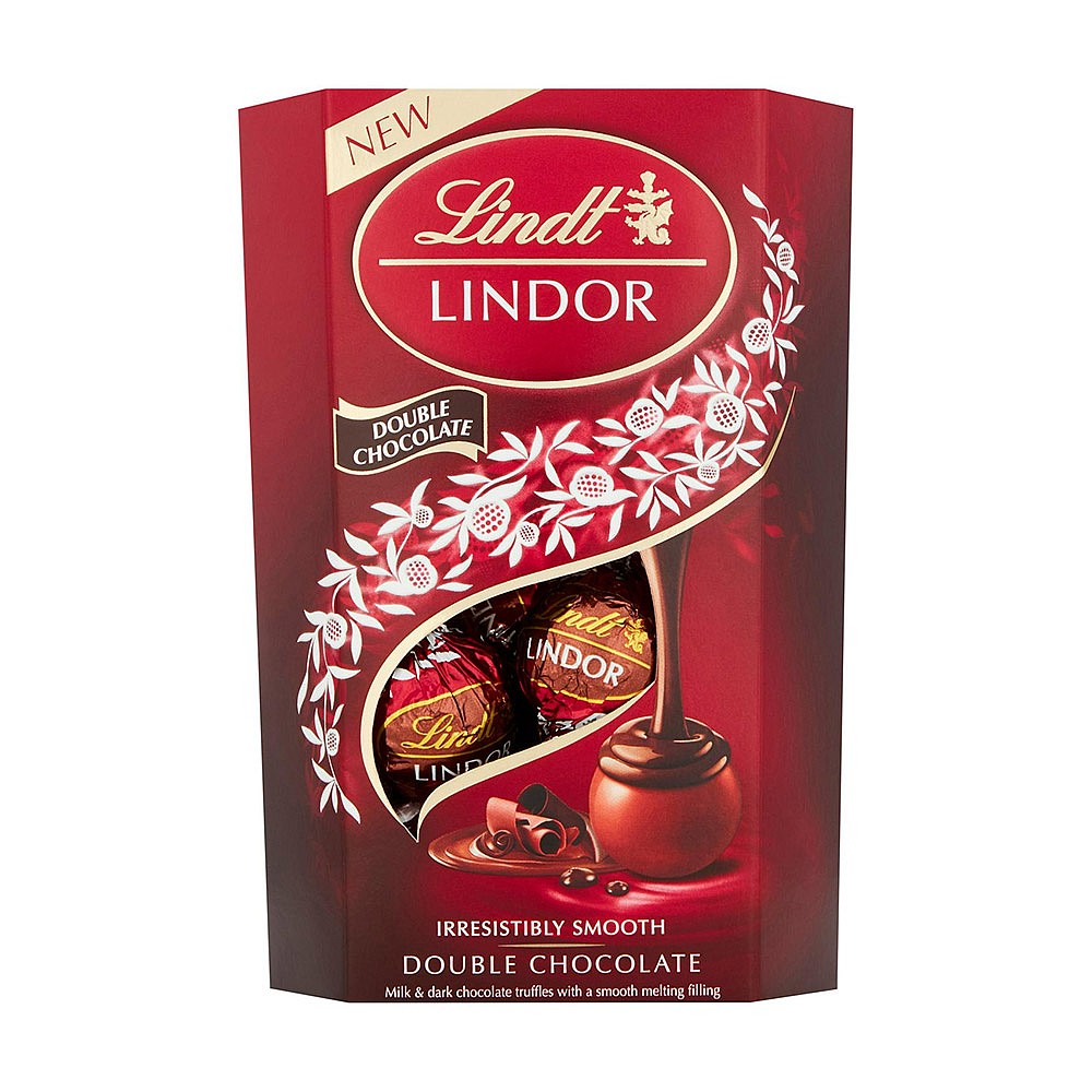 Lindt Lindor Double Chocolate Cornet 200g | Confectionery | Webbs