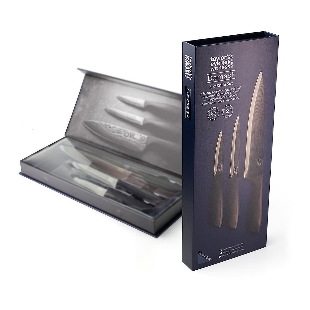Titanium Cutlery 3-Piece Knife and Cutting Board Set