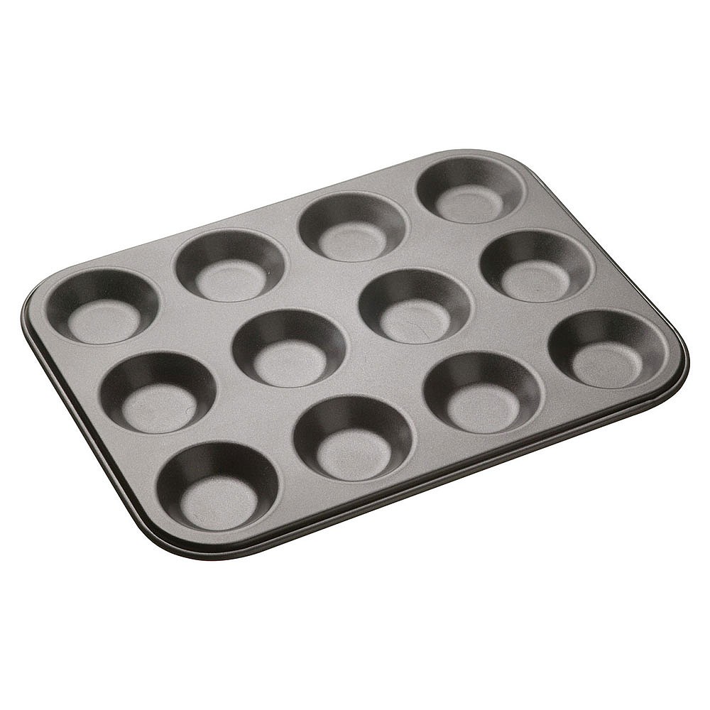 MasterClass Non Stick 12 Hole Shallow Baking Pan Pots and Pans Webbs Garden Centres