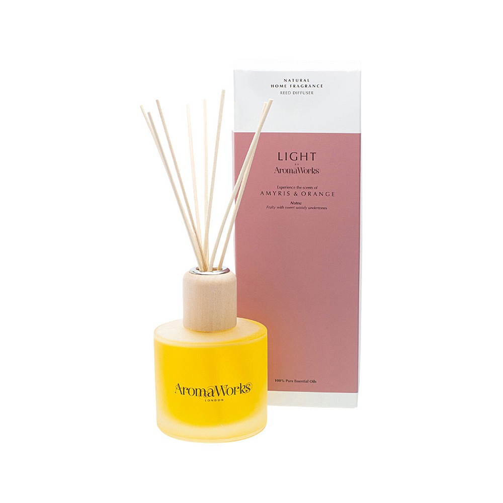 AromaWorks Light Range- Amyris & Orange Reed Diffuser 200ml AromaWorks Light Range- Amyris & Orange Reed Diffuser 200ml
