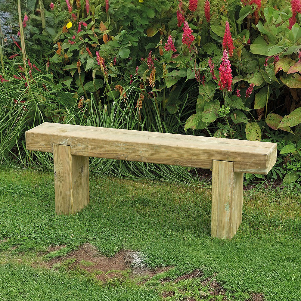 Forest Sleeper Bench 1.2m Wooden Garden Furniture Webbs Garden Centres