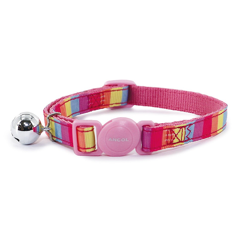 Ancol Pink Rainbow Cat Collar Cat Collars Accessories Webbs Garden Centres