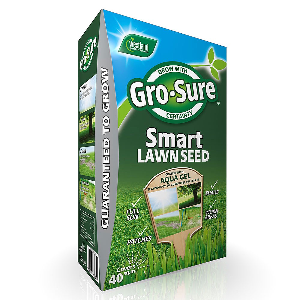 Gro-Sure Aqua Gel Coated Smart Lawn Grass Seed 3.6kg 90 Square Meters Coverage 