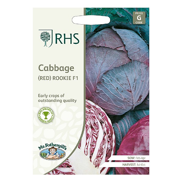 RHS Cabbage Red Rookie F1 Seeds