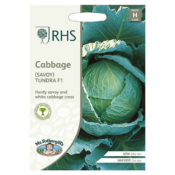 RHS Cabbage Savoy Tundra F1 Seeds