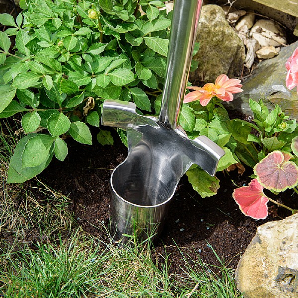 Kent Stowe Stainless Steel Long Handled Bulb Planter Hand