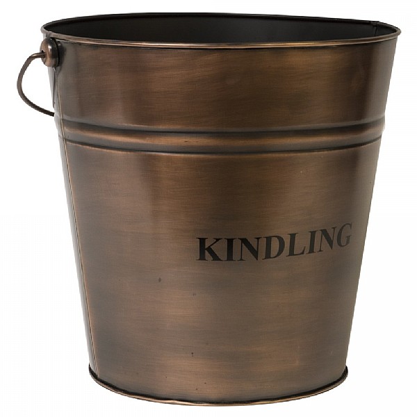 Copper Fireside Kindling Bucket