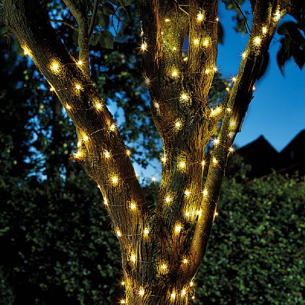 Smart Solar Firefly Warm White 100 LED Solar String Lights
