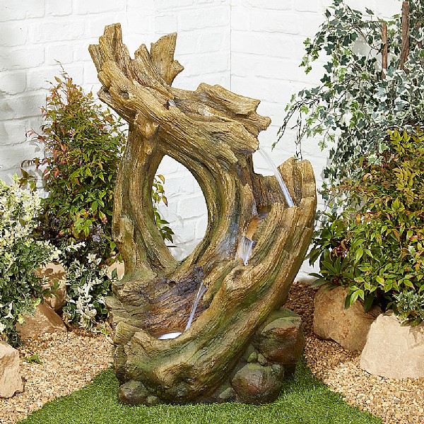 Kelkay Knotted Willow Falls Water Feature with LED Lights