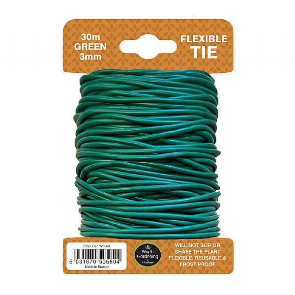 Garland 40m Flexible Tie Green 3mm