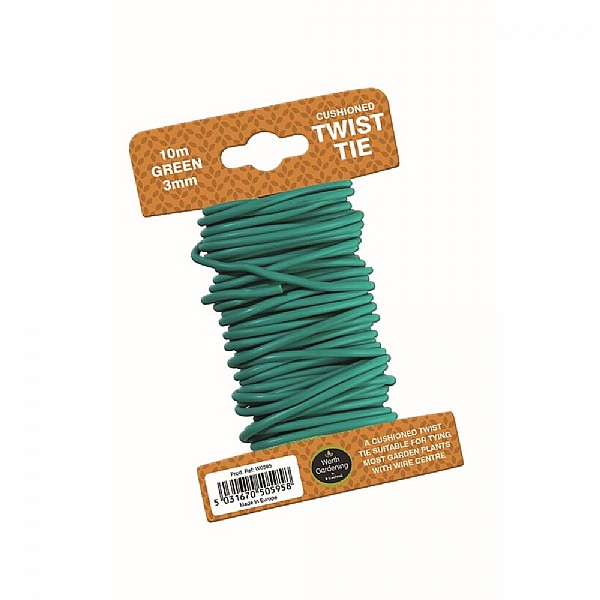 Garland Green Cushioned Twist Tie - 3mm x 10m