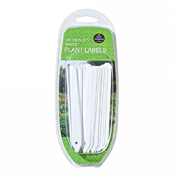 Garland 5" (13cm) White Plant Labels - Pack of 25