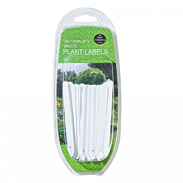 Garland 4" (10cm) White Plant Labels - Pack of 50