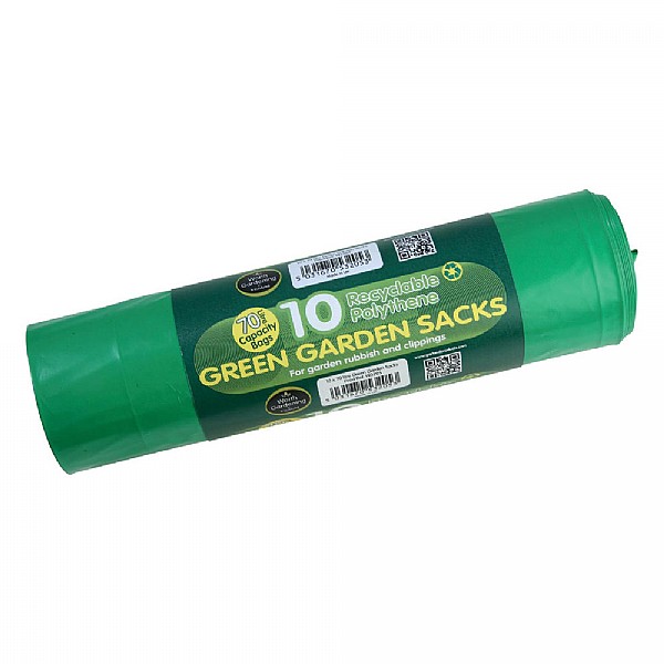Garland Garden Sacks Green 70L (10 Per Roll)