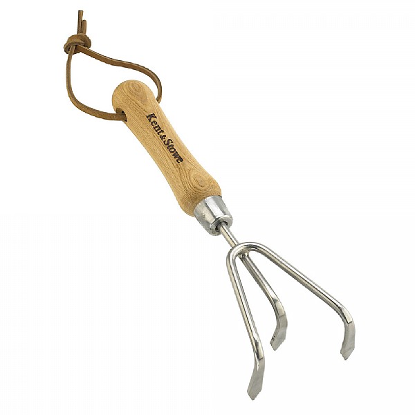 Kent & Stowe Stainless Steel Hand 3 Prong Cultivator