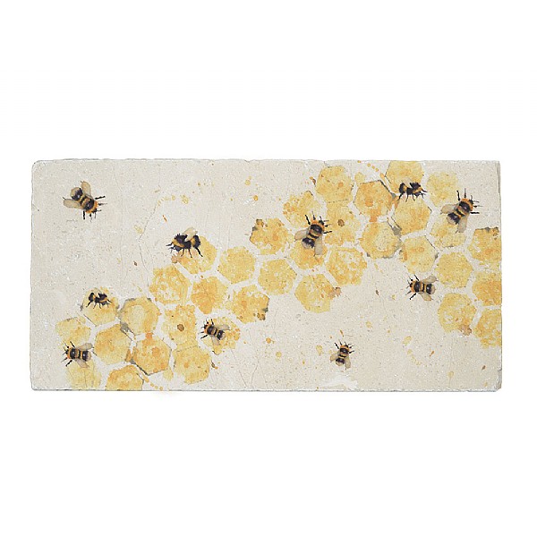 Kate of Kensington Honeycomb Bees Marble Sharing Platter