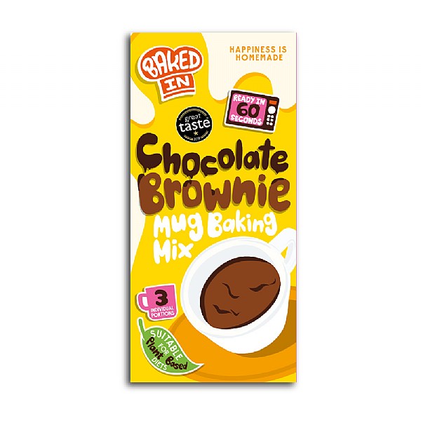 Bakedin Belgian Chocolate Mug Brownie Mix (Pack of 3)