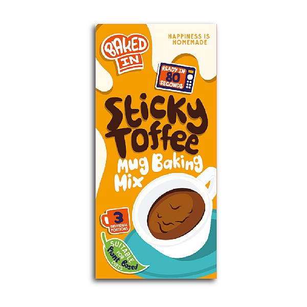 Bakedin Sticky Toffee Mug Cake Mix (Pack of 3)
