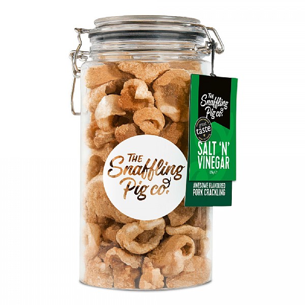 Snaffling Pig Salt 'N' Vinegar Pork Crackling Gift Jar