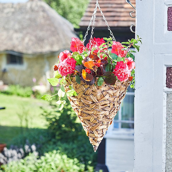 Smart Garden Déco Faux Rattan Hanging Cone - 14''