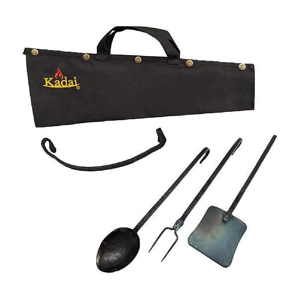 Kadai Set of 3 Hand-Forged Utensils