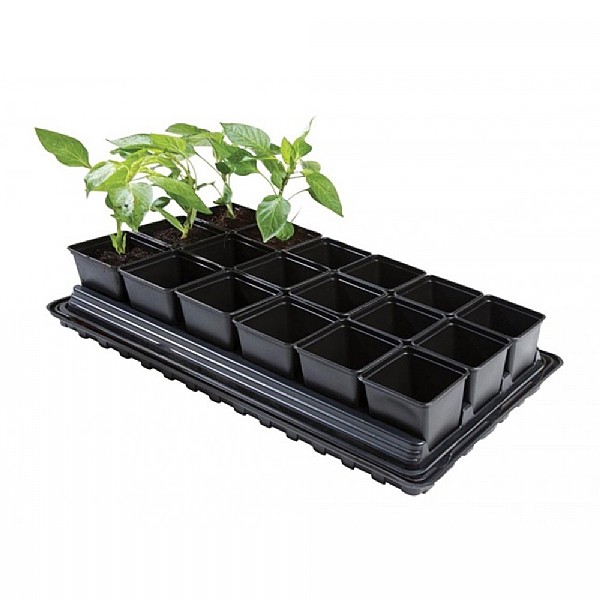Garland Professional Vegetable Tray Set (18 x 9cm Pots,Tray, Water Tray & Capillary Mat)