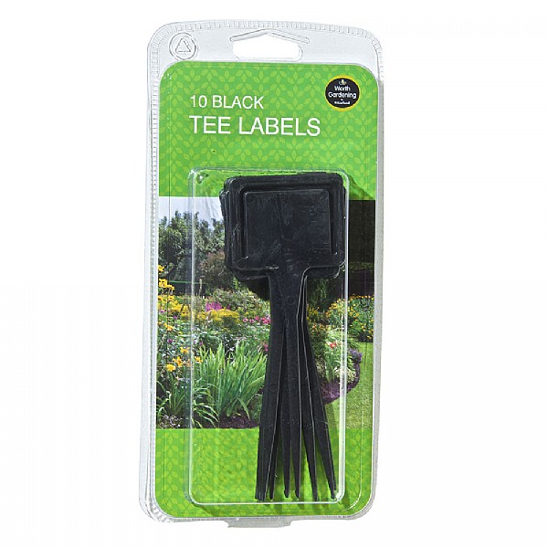 Garland Tee Labels Black - 10 Pack
