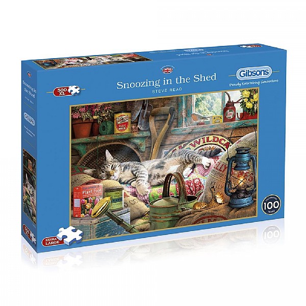 Gibsons Snoozing in the Shed 500XL Piece Jigsaw Puzzle