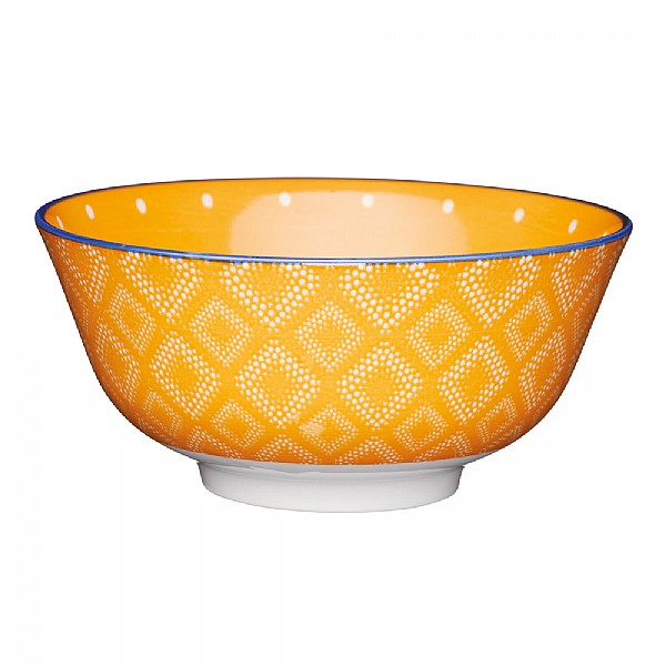 KitchenCraft Orange Spotty Ceramic Bowl 15.7cm