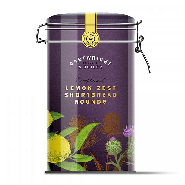Cartwright & Butler Lemon Zest Shortbread Rounds Tin 200g