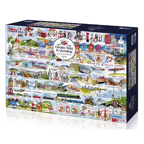 Gibsons Cream Teas & Queuing 1000 Piece Jigsaw Puzzle