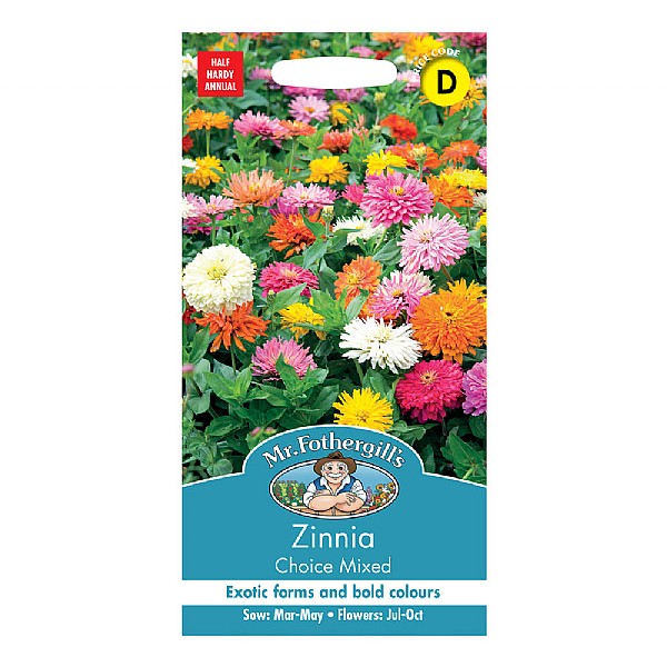 Mr Fothergills Zinnia Choice Mixed Seeds