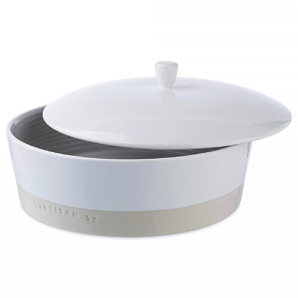 Artisan Street Shallow Dish with Lid 26cm