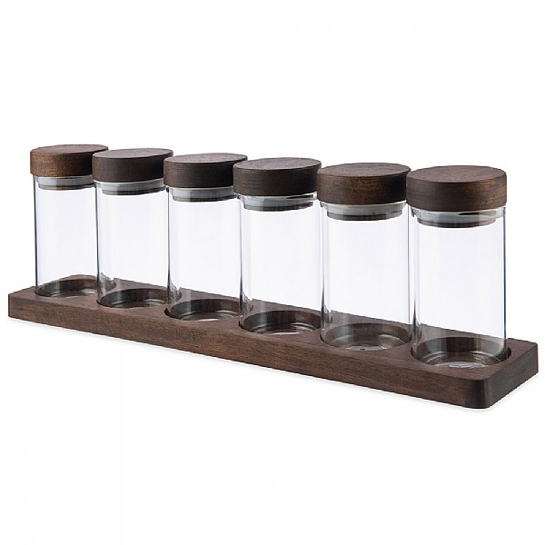 Artisan Street Set of 6 Spice Jars with Board