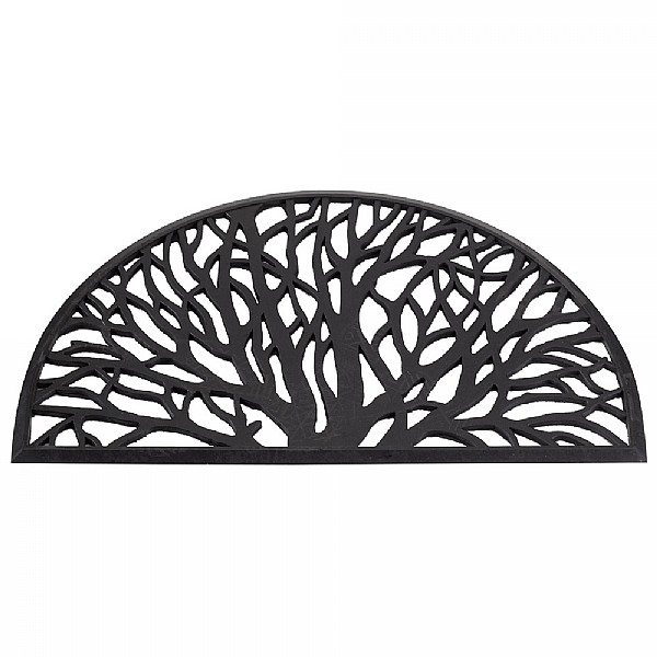 Smart Garden Half Moon Wild Willow Rubber Cast Mat - 75 x 45cm