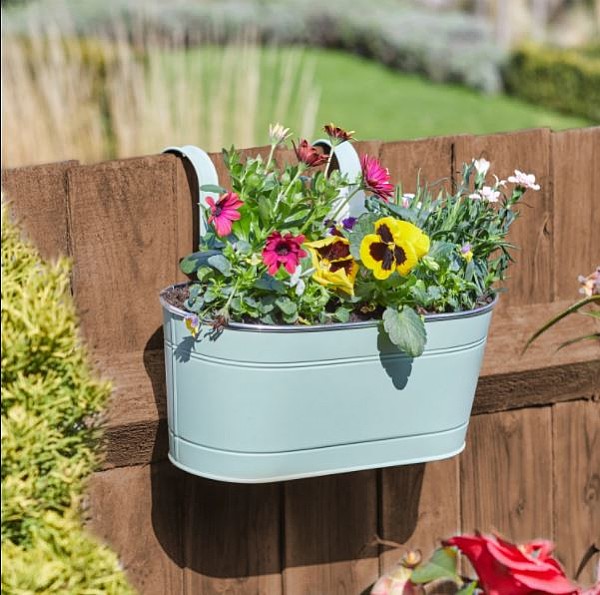Smart Garden Fence & Balcony Hanging Planter - Sage - 12''