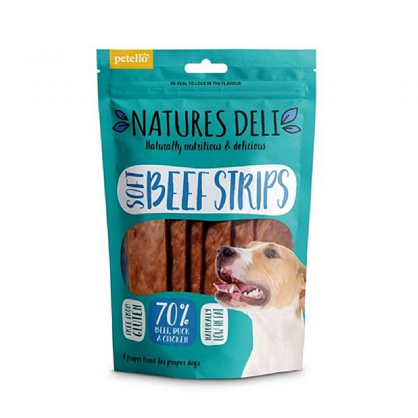 Natures Deli Soft Beef Strips 100g