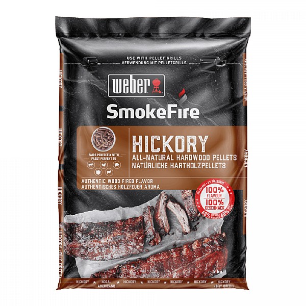 Weber Hickory All-Natural Hardwood Pellets 9kg