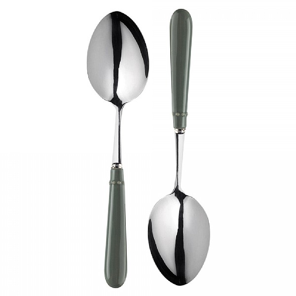 Mary Berry Set of 2 Sea Green Serving Spoons