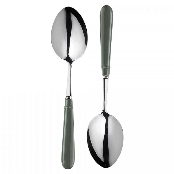 Mary Berry Set of 2 Sea Green Serving Spoons