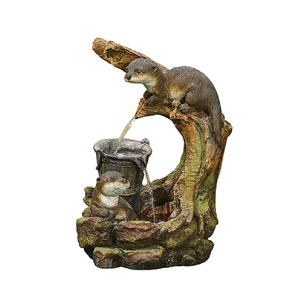 Kelkay Otters Element Water Feature with LED Lights
