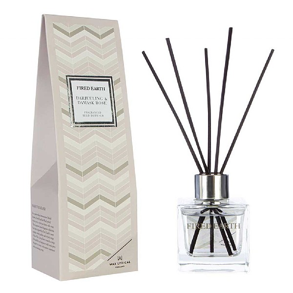 Wax Lyrical Fired Earth Darjeeling & Damask Rose Reed Diffuser 100ml