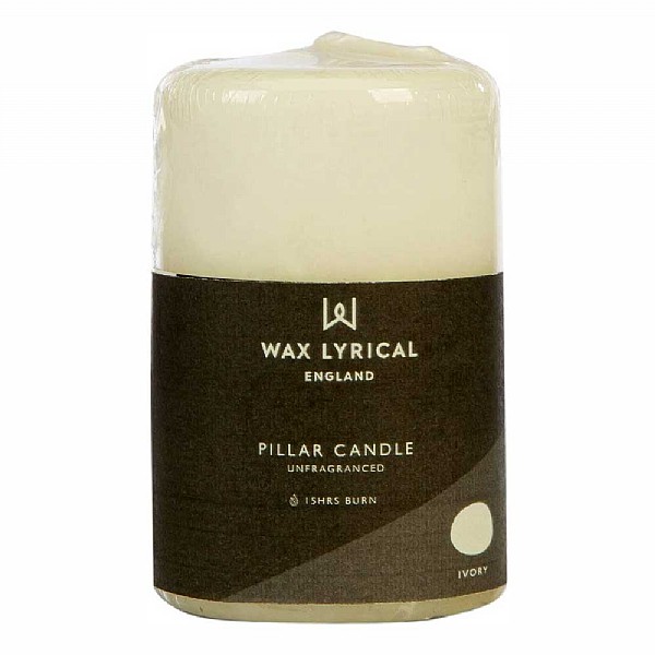 Wax Lyrical White Pillar Candle 5x8cm
