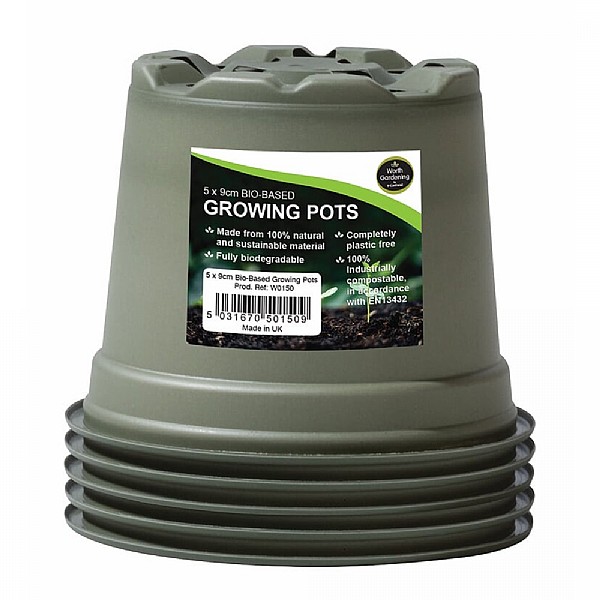 Garland Bio-Based 9cm Growing Pots (Pack of 5)