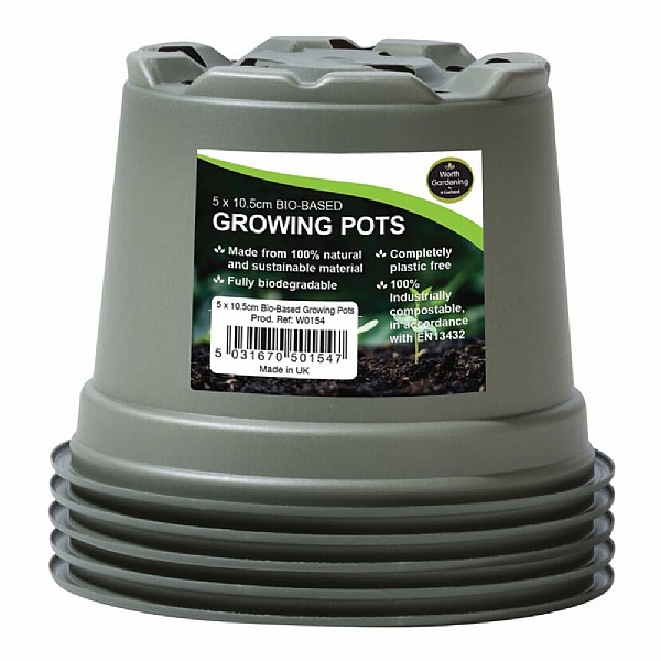 Garland Bio-Based 10.5cm Growing Pots (Pack of 5))