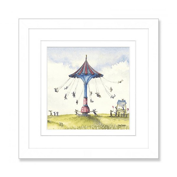 'Carousel And Lemonade' Rabbit Picture 33x33cm