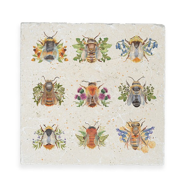 Kate of Kensington Bees Large Marble Platter